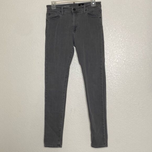 AG Adriano Goldschmied Farrah High Rise Skinny Gray Jeans Size 28 - Picture 1 of 7